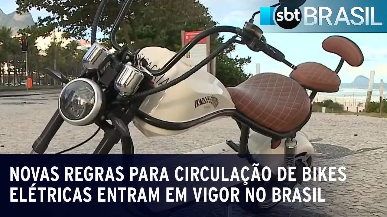 Novas regras para circulação de bikes elétricas entram em vigor no Brasil | SBT Brasil (03/07/23)