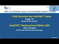 California Health Interview Survey CHIS Data User Training October 26 2022