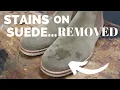How to Clean Suede Nubuck Using Suede Shampoo Removing Wine Stain