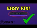 How To Connect To The EA Servers in FIFA 21 EASY FIX