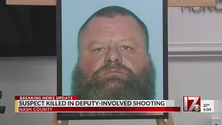 Suspect killed in deputy-involved shooting in Nash County