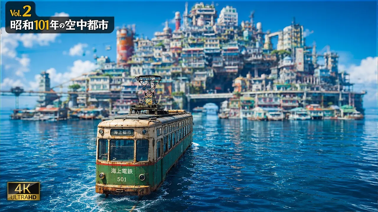 存在しないのに懐かしい、昭和101年の海の見える駅前|昭和レトロな空中都市の暮らし 第二章: video thumbnail