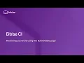 Reviewing your build in Bitrise Build Details page
