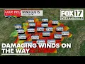 Large wind gusts and storms on the way Your evening Code Red forecast