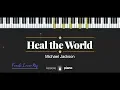 Heal The World FEMALE LOWER KEY Michael Jackson KARAOKE PIANO