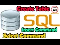 SQL Create table Insert Select Commands XII STD CS-12 7 1 12 7 3 12 7 5 XII STD CA-3 12