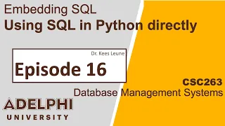 Embedding SQL in Python application
