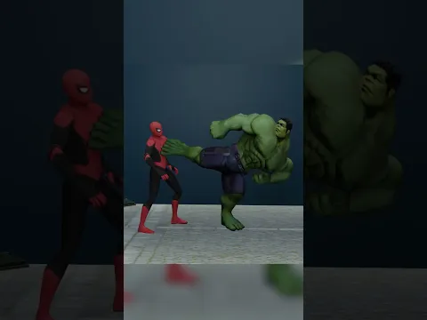 Hulk vs.  Spider Man Practicing  | Dodging a Kick
