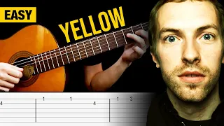 Download YELLOW Guitar Tabs Tutorial EASY (Coldplay) MP3