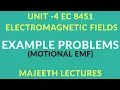 EC8451 ELECTROMAGNETIC FIELDS EXAMPLE PROBLEM INDUCED EMF