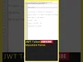 JWT Tokens Imp Points JWT Authentication Node JS Spring Boot JWT Token JWT ExpressJS