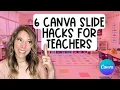 6 Easy Canva Slide Presentation Hacks Tips for Teachers to Use in the Classroom and During Lessons