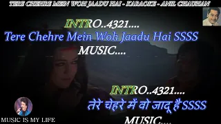 tere chehre mein woh jaadu hai karaoke with scrolling lyrics eng u0026 