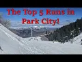 The Top 5 Runs in Park City Town Side
