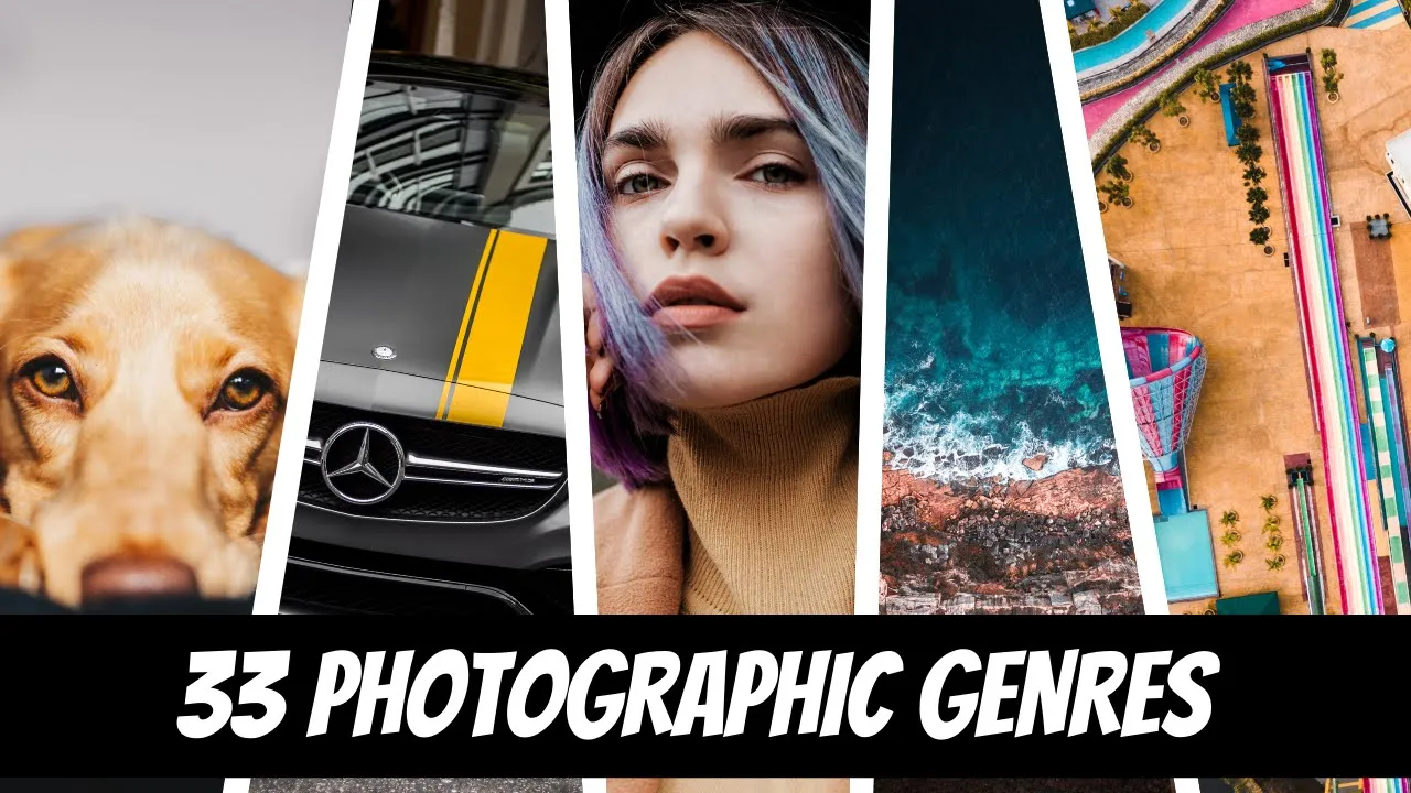 Outline Video 33 PHOTOGRAPHIC GENRES Explained in Less than 8 MINUTES!