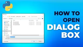 Open File Dialog Box Python Tkinter Python Programming for beginners