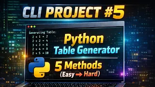 Project 005 Multiplication Table Generator Five step Easy to Hard Python Project