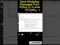 Send Whatsapp Message Using Python