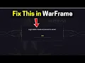 Fix Warframe Login failed Could not connect to server