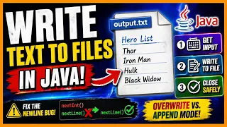 Java File Writing Tutorial How to Write Text to Files Step-by-Step
