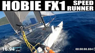 How far in 7 minutes? Hobie FX1 Catamaran