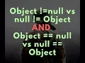 Object null vs null Object AND Object null vs null Object