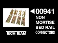 Tech Team 00941 Non Mortise Surface Mount Wood Bed Rail Connection Bracket Set