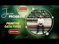 Primitive Data Types Program in Java