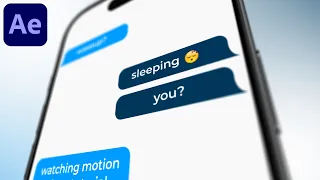 3D Text Message Animation In After Effects After Effects Tutorial No Plugins 