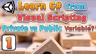 Beginner to Master C code from Visual Scripting Private Public Variable Unity Tutorial P1