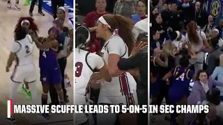 TENSIONS FLARE in SEC Championship MULTIPLE EJECTIONS turns into 5-ON-5 ESPN College Basketball