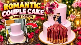 Just Engaged Cake Decoration | How To Make Two Tier Cake Tutorial