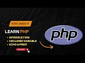 PHP Tutorial for Beginners Introduction Variable Declaration and Output by Samaha