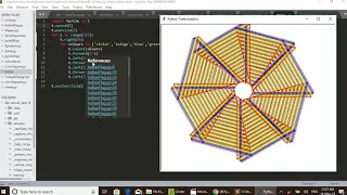 Python Turtle Graphics Rainbow Triangle Design 4