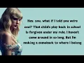 Taylor Swift - The Alchemy (lyrics)