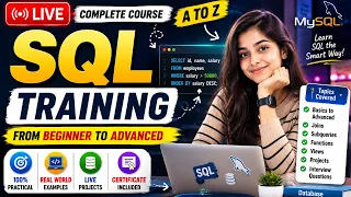 LIVE Complete SQL Course for Beginners to Advanced SQL Full Course A to Z MySQL Projects