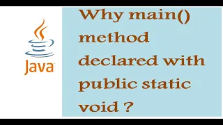 why main method of java is declared as public static void Cecret point
