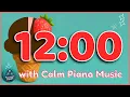 12 Minute Summer Timer for Classroom with Calming Piano Music Ice Cream Countdown