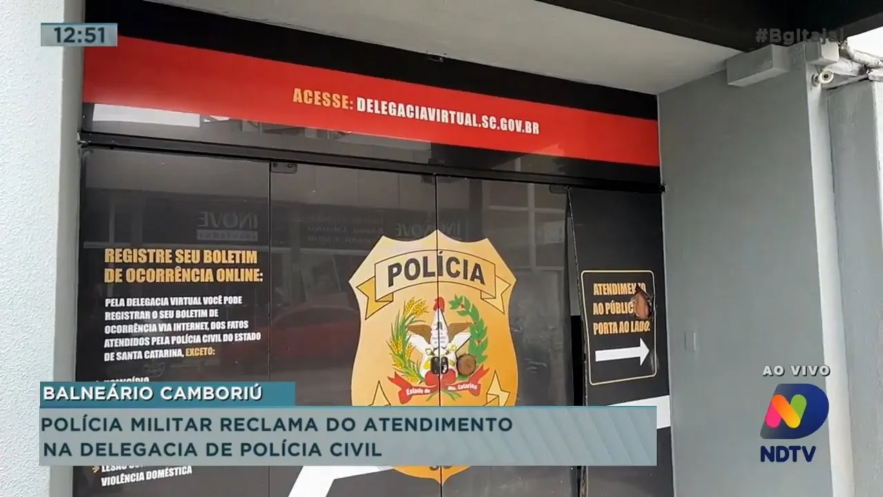 Polícia Militar reclama do atendimento na delegacia de Polícia Civil em Balneário Camboriú