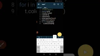 Python code Beautiful design usind python Pydroid 3 App