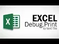 Excel VBA - How to Debug Print to File