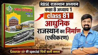RBSE राजस्थान अध्ययन| आधुनिक राजस्थान का निर्माण (एकीकरण) | कक्षा 8 Chapter 3 | Class 81 #ggd #viral