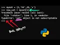 Why set items can t be indexed The real reason 2MinutesPy