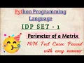 Python IdpSet-1 Perimeter of a Matrix NxtWave Python programming language Ccbp 4 O Technologies