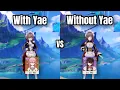 Sandrone with Yae Miko vs Beidou - Damage Comparison