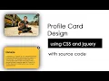 Profile Card Design using CSS and jquery csPoint Web Designing Tutorial