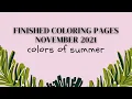 Finished Coloring Pages November 2021
