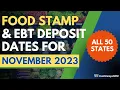 Food Stamps EBT Deposit Dates for November 2023