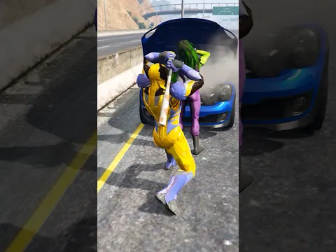 Miles Revived She Hulk And Take Revenge From Wolverine Attack #shorts #shortsfeed #gta