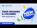 WordPress Datatables with Fixed Headers and Columns - wpDataTables